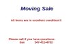 Moving sale 6 14