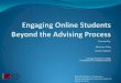Engaging online students beyond the advising process