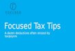 12 Often Overlooked Tax Deductions