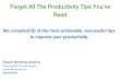 50 Productivity Tips