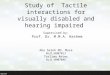 Study of  Tactile interactions for visually disabled and hearing impaired