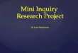 Mini Inquiry Research Project