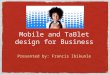 Mobile and Tablet Design for Business