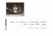 How To Place A You Tube Video Onto Your Website