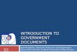 Introduction to Government Documents