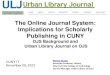 OJS and Urban Library Journal