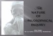 The nature.of philosophical inquiry