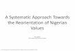 A Systematic Approach Towards The Reorientation of Nigerian Values