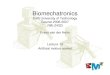 Biomechatronics - Lecture 12. Artificial motor control part 2