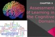 Assessment of learning in the cognitive domain (my part)