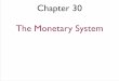 Eco 202 ch 30 the monetary system