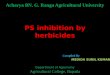 Phtosynthesis inhibiting herbicides mechanisam of action