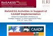 Re sakss activities in support of caadp implementation