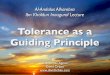 Tolerance as a Guiding Principle