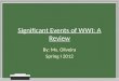 Edsu 532 significant events of WWI lesson plan narrated ppt