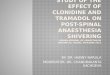 A comparative study of the effect of clonidine