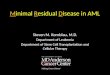 Minimal residual disease in AML