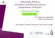 Solid-state Physics Interfaces and Nanostructures (SPIN) - ULg
