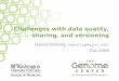 Challenges with Data Quality, Sharing, and Versioning in Next-Generation Sequencing