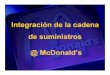 McDonalds Supply Chain Integration Vision - ESPANOL