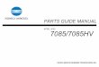 Konica 7085 7085 HV Parts Guide Manual