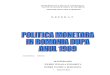 Proiect Politica Monetara in Romania Dupa 1989
