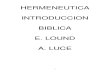 Hermeneutica e Introduccion Biblica