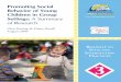 Roadmap 3: Promoting Social Behavior of Young Children in Group Settings: A Summary of Research