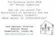 Jane Emerson: How Can You Assess for Dyscalculia in Dyslexics and Low Numeracy Students