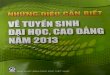 Nhung Dieu Can Biet Ve Tuyen Sinh Dai Hoc Cao Dang Nam 2013