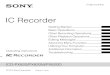 Manual Icdpx820--Sony Recorder