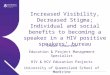 Increased Visibility, Decreased Stigma; Individual and social benefits to becoming a speaker in a HIV positive speakers’ bureau