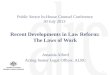 Recent Developments in Law Reform: The Laws of Work