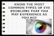 Know the most common types of eye problems