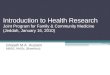 Introduction to Health Research