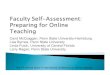 Faculty Self-Assessment: Preparing to Teach Online