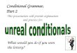 2ND CONDITIONAL -- 9o. ANO