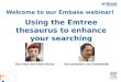 Embase: Using Emtree to enhance your searching - 27 March 2013
