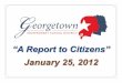 A Report to Citizens