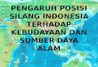Pengaruh posisi silang indonesia terhadap kebudayaan dan SDA
