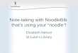 Taking notes with noodle tools