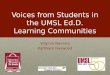 E3.  Voices from students in the UMSL EDD learning communities