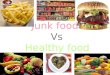 Junk Food V/S Healthy Food!
