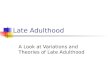 Lifespan Psychology Module 10 Late Adulthood
