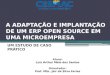 A Adaptação e Implantação de um ERP Open Source em uma Microempresa - Um Estudo de Caso Prático