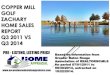 Copper Mill Golf Zachary Louisiana Home Sales Q3 2011 vs Q3 2014