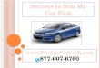 secrets to sell a car fast