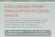 40 CFR 261.4(a)(15):  RCRA Exclusion from Solid Waste for Kraft Mill Steam Stripper Condensate