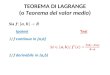 Teorema di lagrange e conseguenze