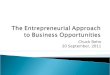The Entrepreneurial Approach to Businesses